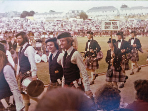 Triumph Street and CP Air Pipe Bands - Cowal Championships March Past