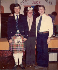 Jack's Welcome Home September 1981 - Terry Lee, teacher Jim McMillan, Jack Lee